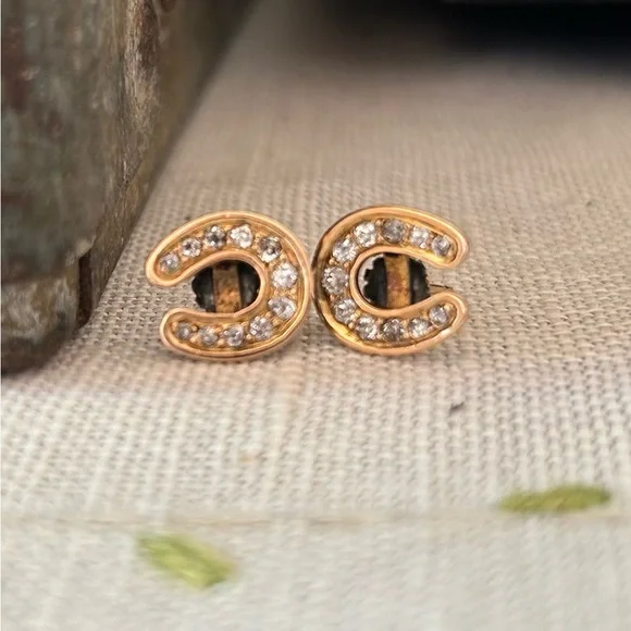 Antique 14k Old Mine Cut Diamond Studs - Picture 5 of 13